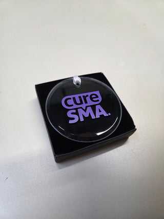 Cure SMA Beveled Round Glass Ornament