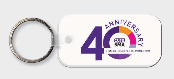 Cure SMA 40th Anniversary Keychain