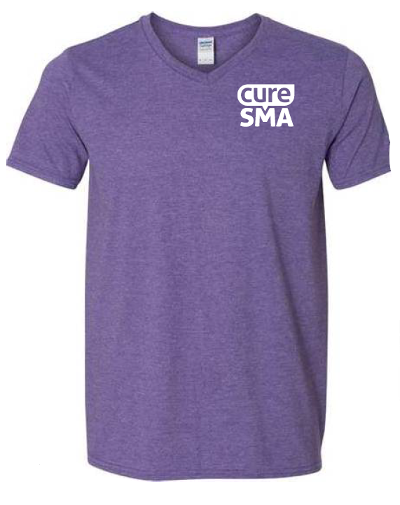 Heathered Purple Unisex V-Neck Tee