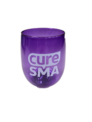 Cure SMA Purple Stemless Wine Glass