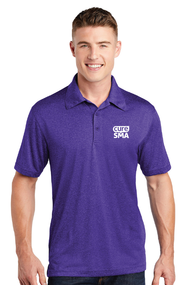 Unisex Heathered Purple Performance Polo