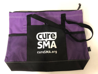 Cure SMA Purple Zippered Tote